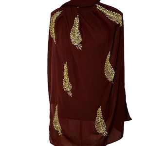 Muslim Women brand new party hijab scarf 
Designer brand brown color
